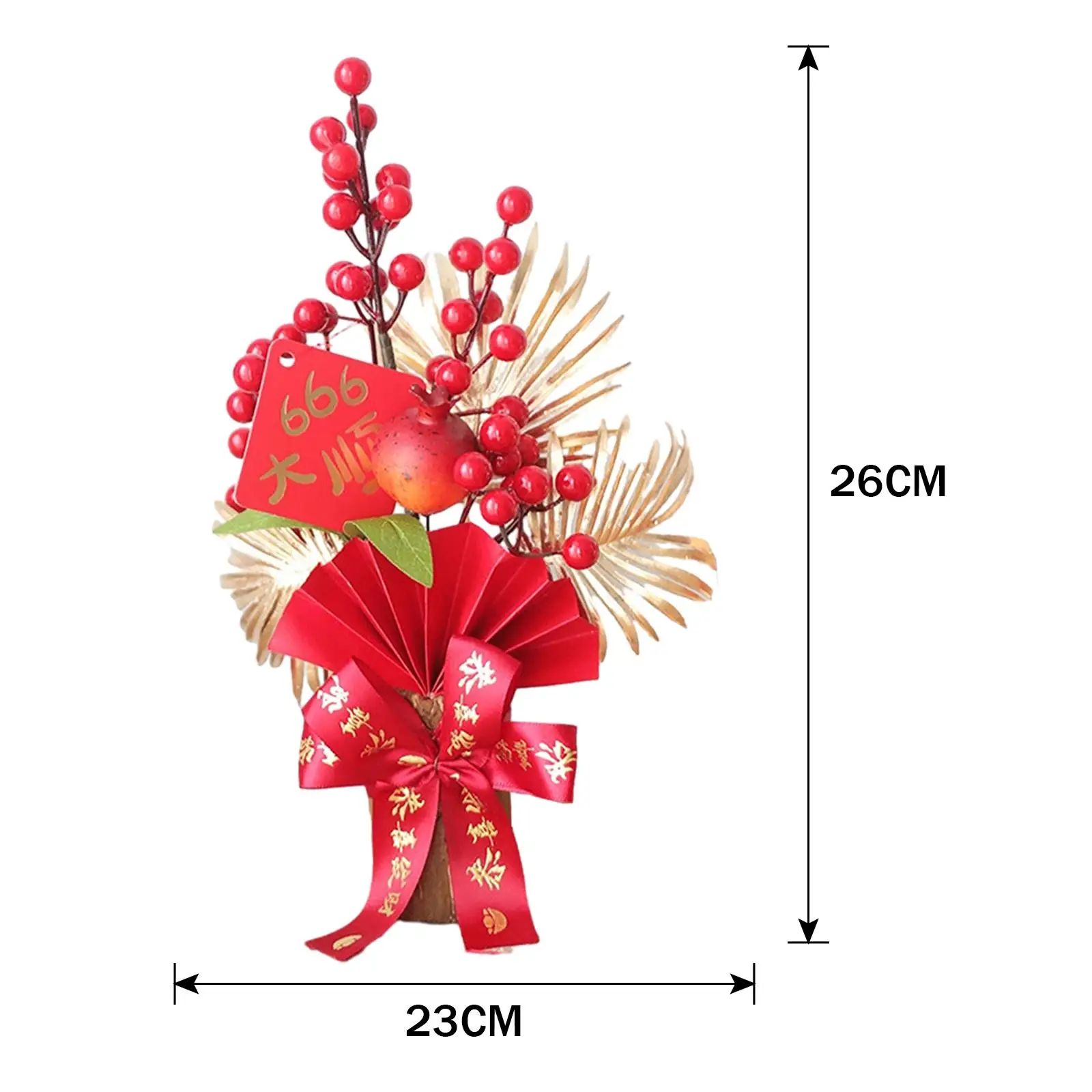 Decoração de ano novo chinês ornamento de mesa artesanato suprimentos de férias feng shui