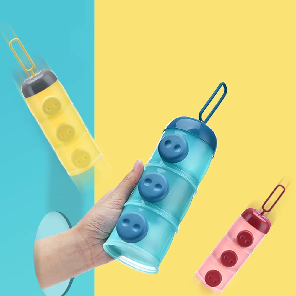 Dispenser per latte in polvere per bambini a 3 strati contenitore portatile per l'alimentazione del bambino contenitore per Snack impilabile sigillato (