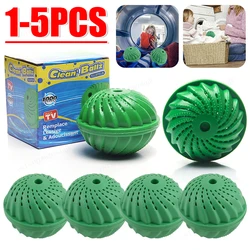 1-5pcs Eco Friendly Laundry Balls Natural Washing Machine Balls Reusable Laundry Detergent Alternative for Washing Machine Green