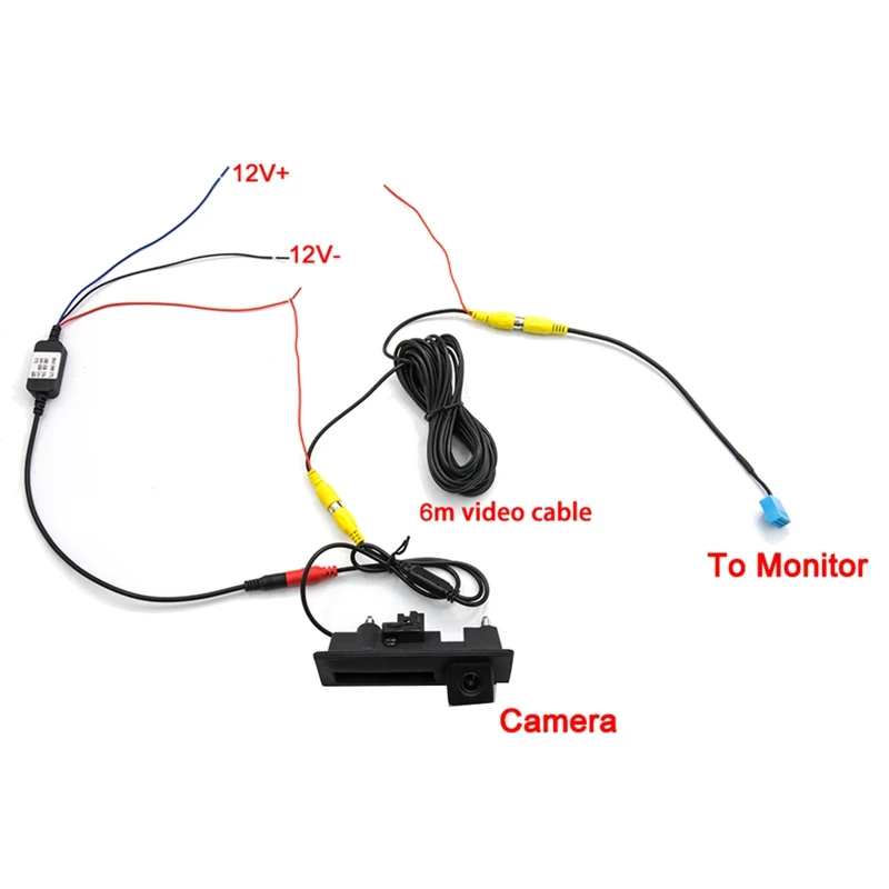 Car Rear View Camera RCA Video Reverse Camera Convert Cable A Delay Timer Relay Filter For- MIB Passat Tiguan Golf