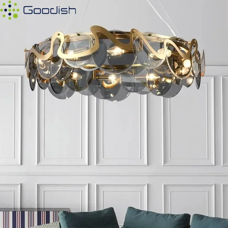 Japanese Crystal Luxury Flower Cloud Shape Creative LED Pendant Lights Lustre Lamps for Living Room Home Decoration Chandelier