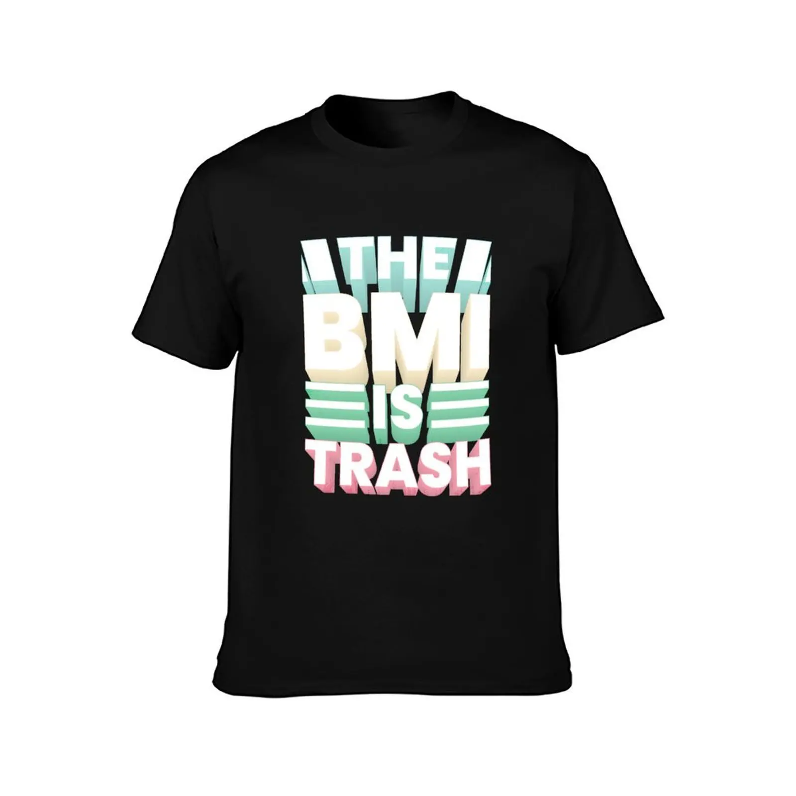 The BMI is trash T-Shirt Summer Casual Cotton Tee Oversized Streetwear Tops Vintage Graphic Print Loose Fit Short Sleeve