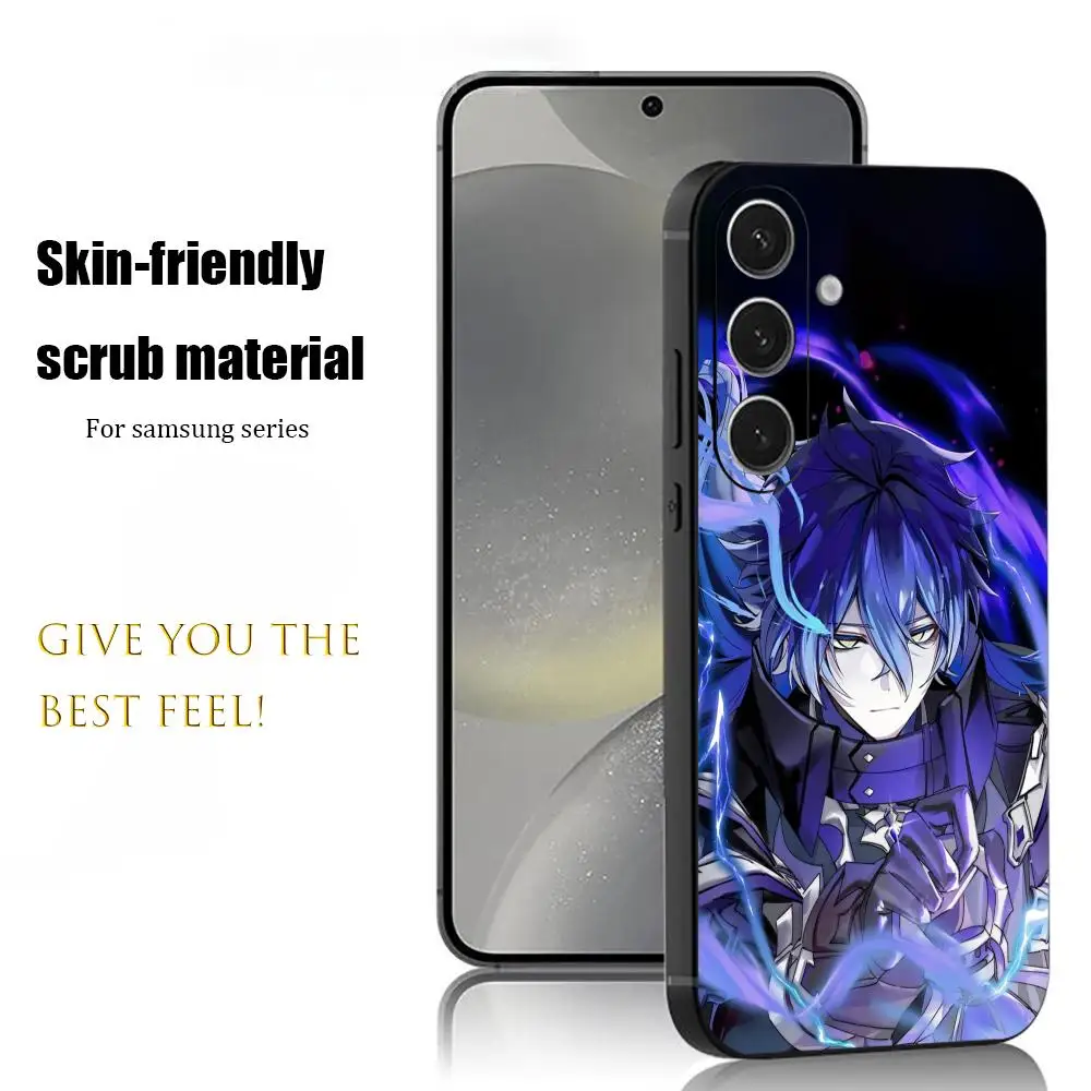 Genshin Impact Flins Game Phone Case For Samsung Galaxy S26 S25 S24 S23 S22 S21 Plus Ultra Note20 Soft Black
