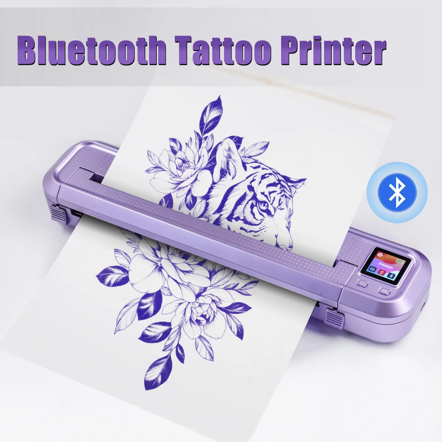 Upgraded 2026 Wireless Bluetooth Thermal Tattoo Stencil Printer – Compatible with Phone & Pad, for Beginner & Professional Use