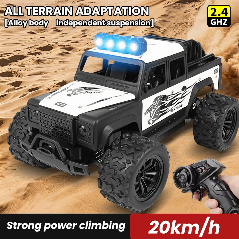 

2.4G 1/16 Alloy RC High Speed Drift Off-Road Car Remote Control Truck With Music Sound LED Lights Outdoor Kids Toys Boy Gifts