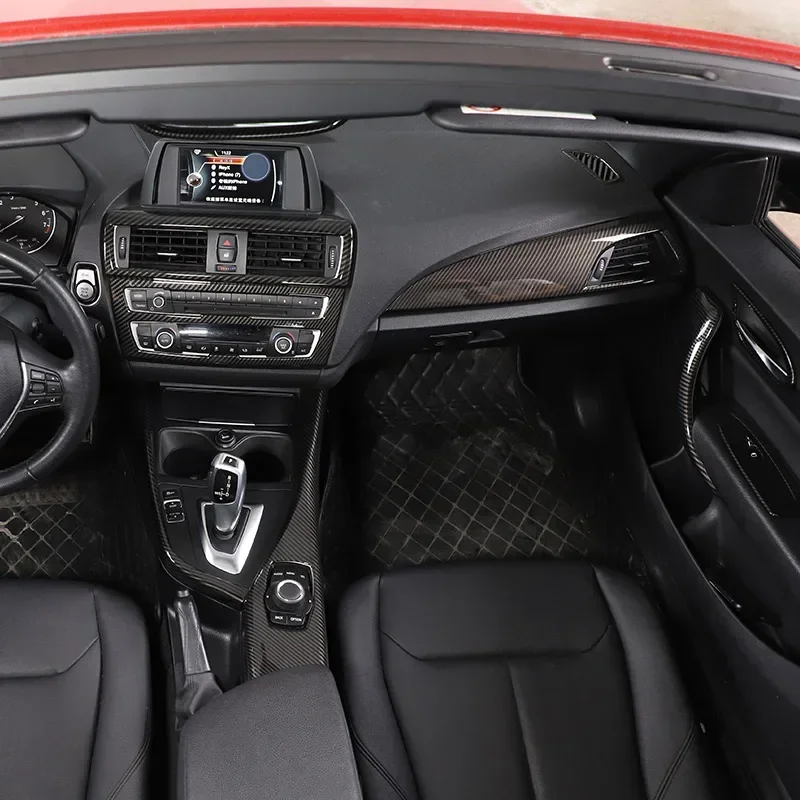 ABS Carbon Fiber Car Center Control Interior Decoration Sticker For BMW 1 2 Series F20 F21 F22 F23 2012-2018 Car Accessories