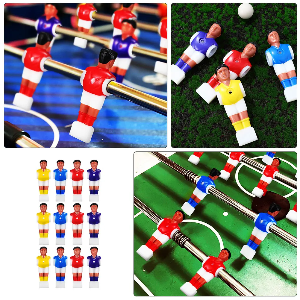 

12Pcs Table Football Figures Precise Play Experience Colors Standard Rods Compatible Football Toys Foosball Player
