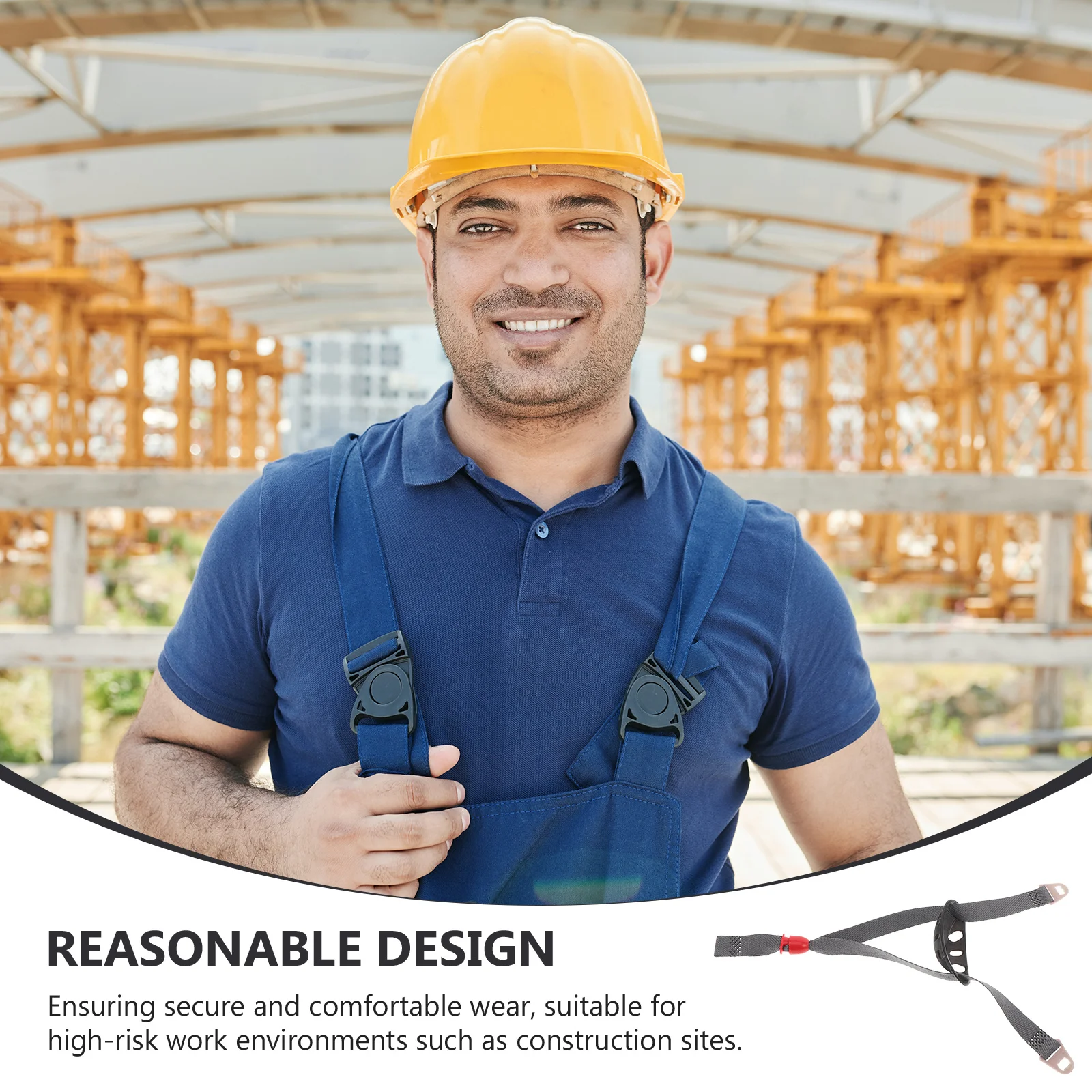 4 قطع من حزام الذقن الآمن، قبعة صلبة قابلة للتعديل على شكل حرف Y، حزام كأس الذقن، ملحقات قبعة العمال الآمنة #3