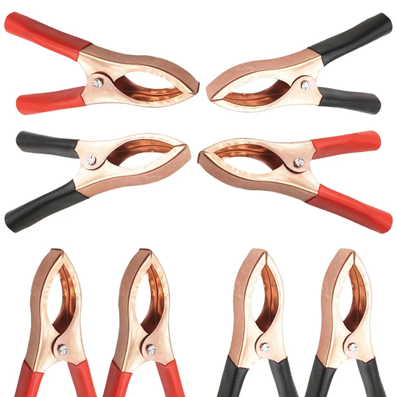

10Pcs Red & Black 70mm Crocodile Spring Clamp 30A Car Alligator Clips Charger Voltage Test Clips Lead Clips