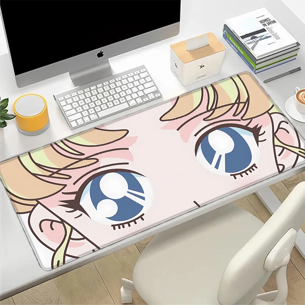 Tapis de souris rose fille dessin animé marin lunes impression HD ordinateur joueurs bord de verrouillage tapis de souris antidérapant clavier PC tapis de bureau