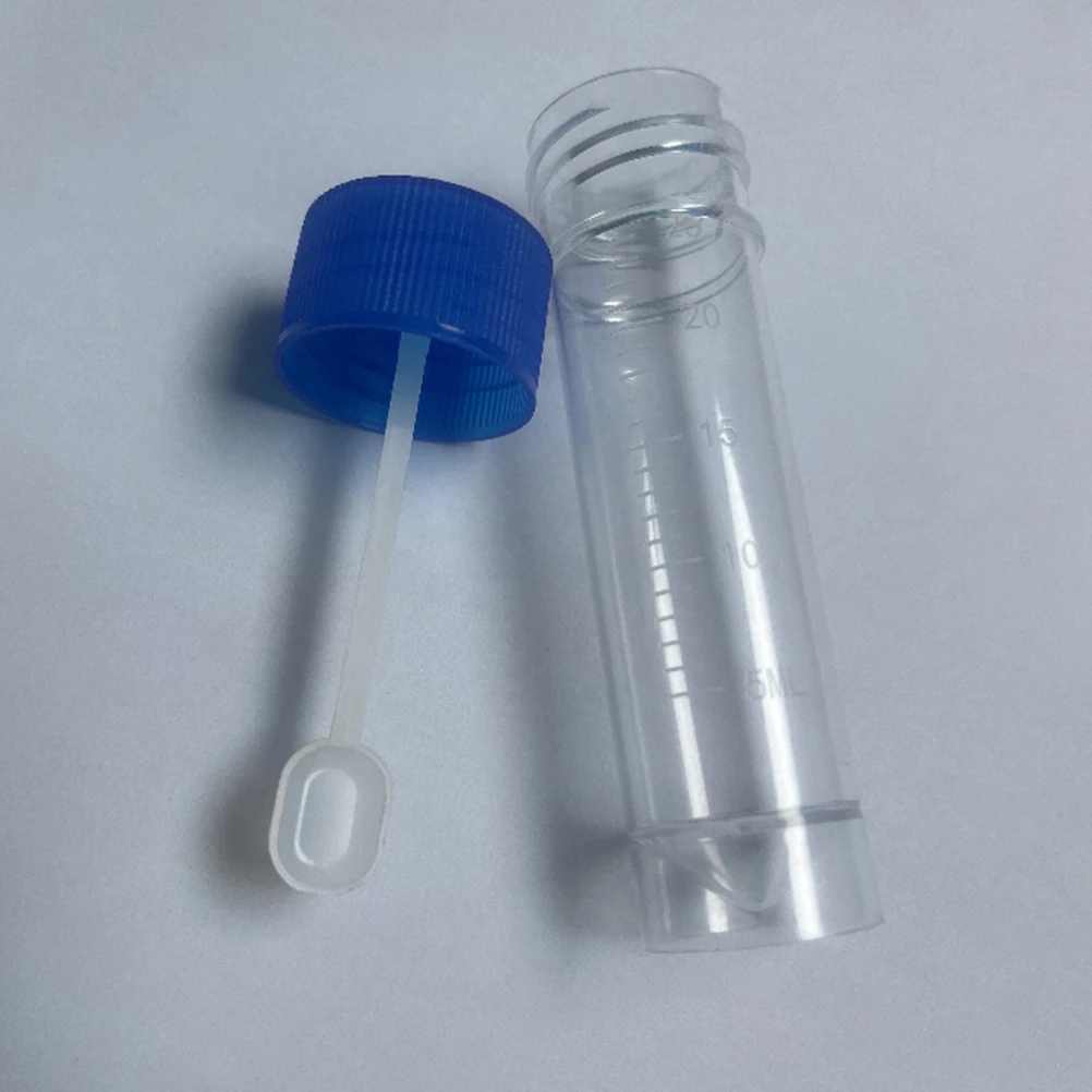 

50 Pcs Sampling Cup Specimen Cups with Lids Disposable Pee Sample Test Urine Bottle for Testing Laboratory