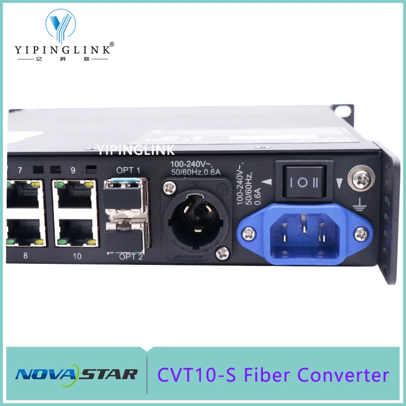 Novastar CVT10-S Fiber Converter Support VX1000 VX600 VX16S JR MCTRL4K NovaPro UHD With 10G OPT Port And 10 LAN Output