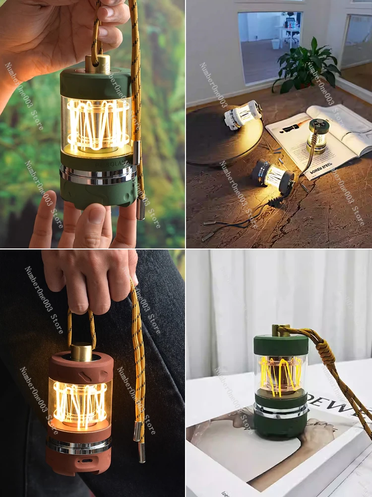 Cement night light household outdoor carry charging ambient light camping portable light decorative gift creative