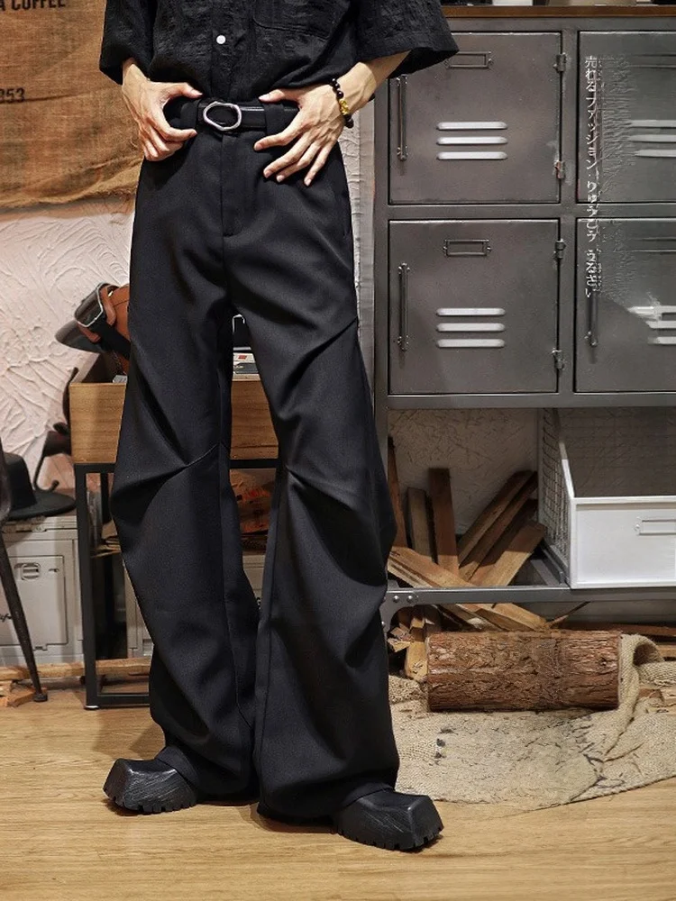 

Американские мужские флисовые брюки с микро-клешем, свободные, широкие, прямые, плотные, для осени и зимы