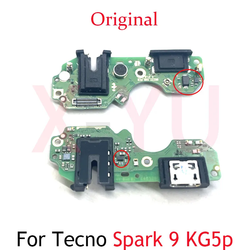 

For Tecno Spark 9 KG5p KG5 / Spark Go 2022 KG5 KG5h USB Charging Board Dock Port Flex Cable Repair Parts