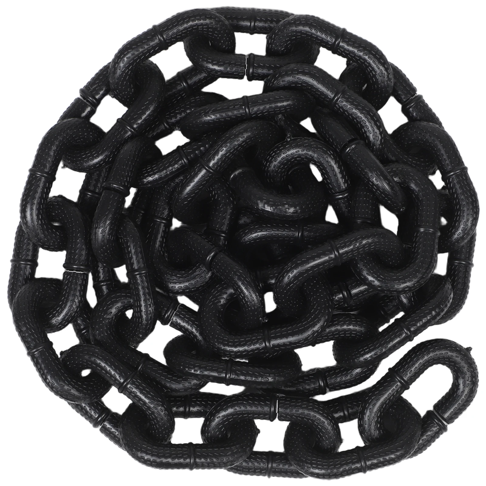 

Party Chain Props Big Fake Chains Decor Black Cosplay Room Halloween Costume Toy Event Decoration Plastic Pirate Bars Film Use