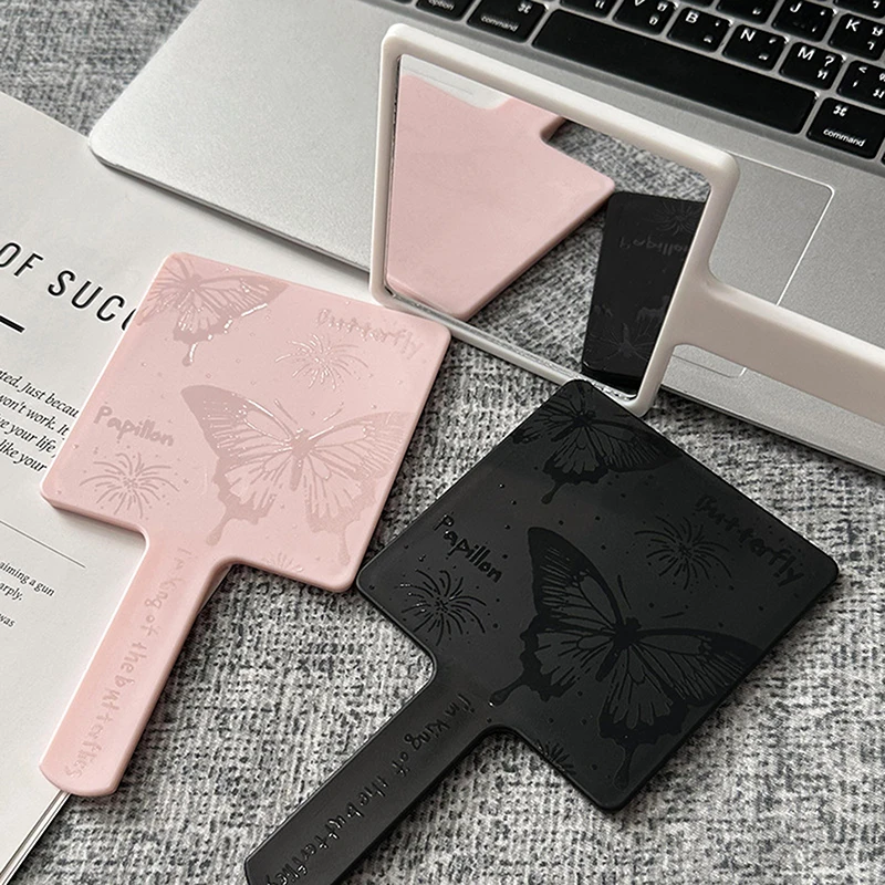 Vintage vlinder vierkante spiegel mini draagbare desktop cosmetische make-up spiegel reizen draagbare schoonheid spiegel meisje verjaardagscadeau