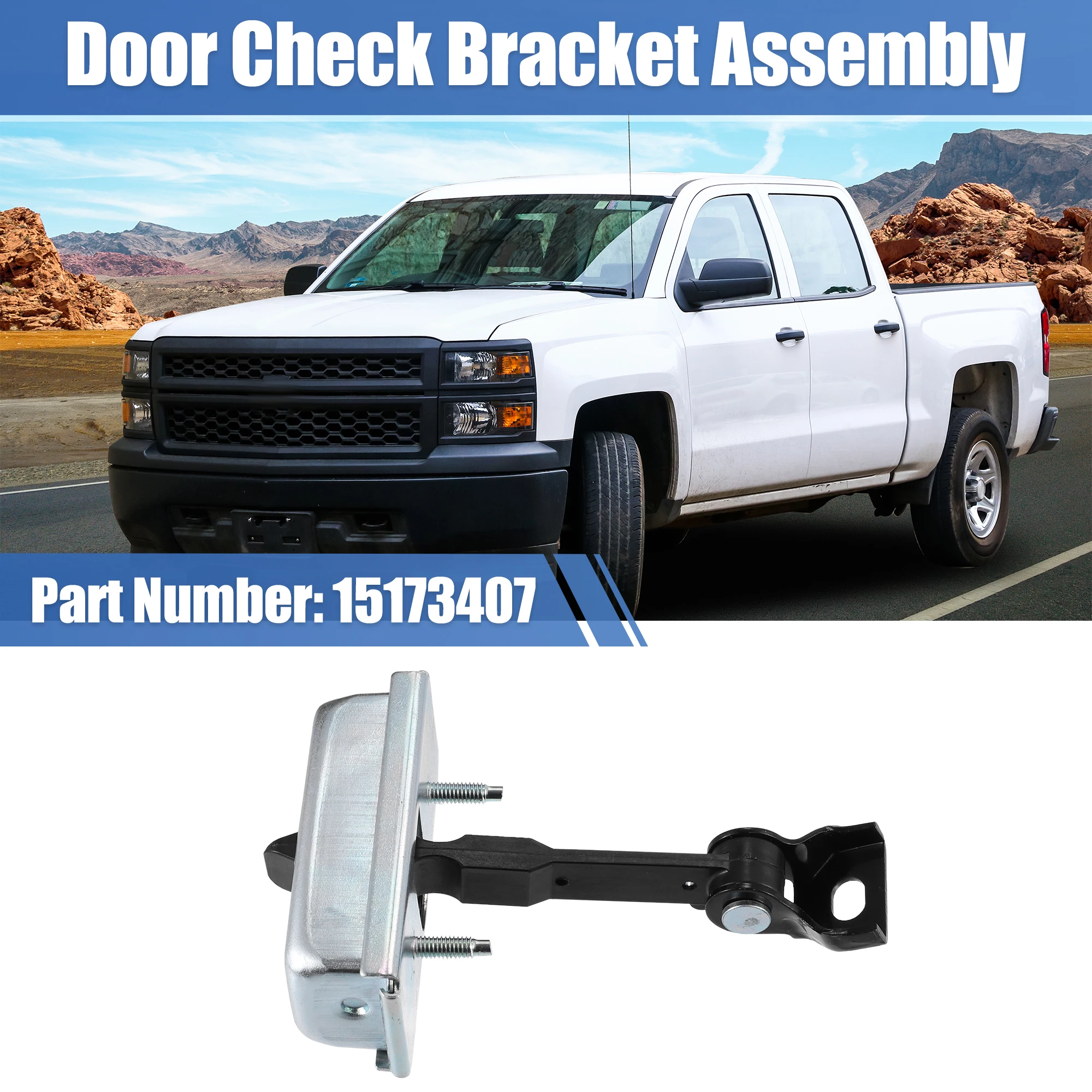 UXCELL Door Check Stop Strap Assy 15173407 for Chevrolet Silverado for GMC LH RH