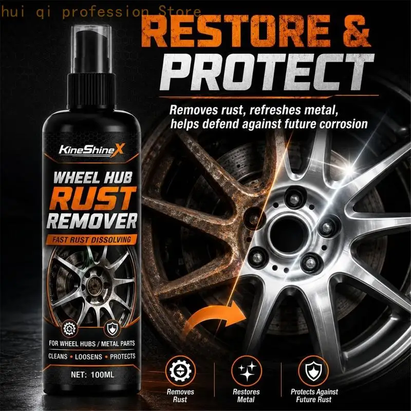 Brake Dust and Corrosion Cleaner 50/100Ml Rust Remover Sprayer for Vehicle Wheel Hub, Metal Parts Cleaner H8WE