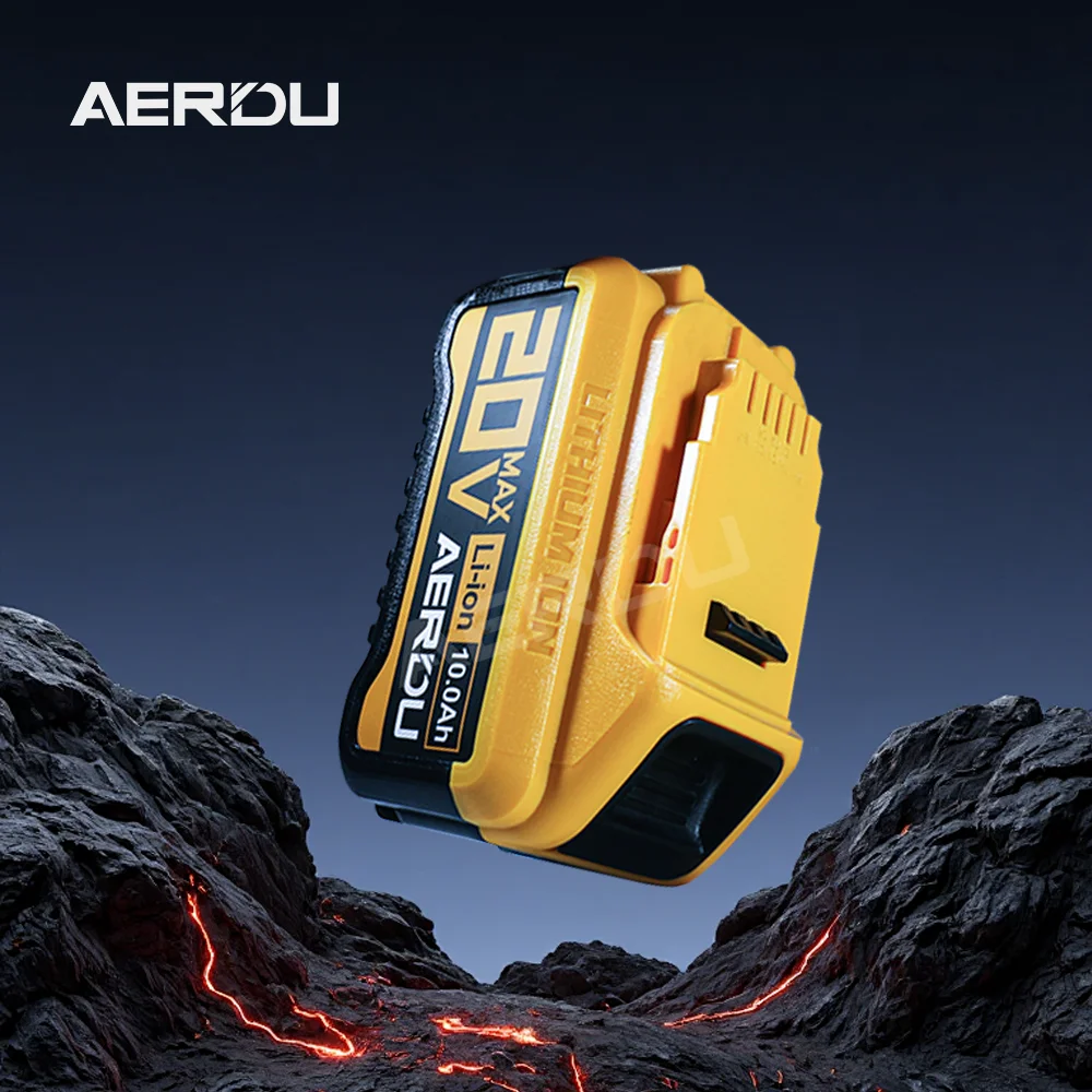 AERDU For DCB200 Tools Battery 20V 6Ah-10Ah 21700 Lithium-Ion Battery For Dewalt DCB206 DCB200 DCB205 DCF845 DCF850 DCF892 DCF91