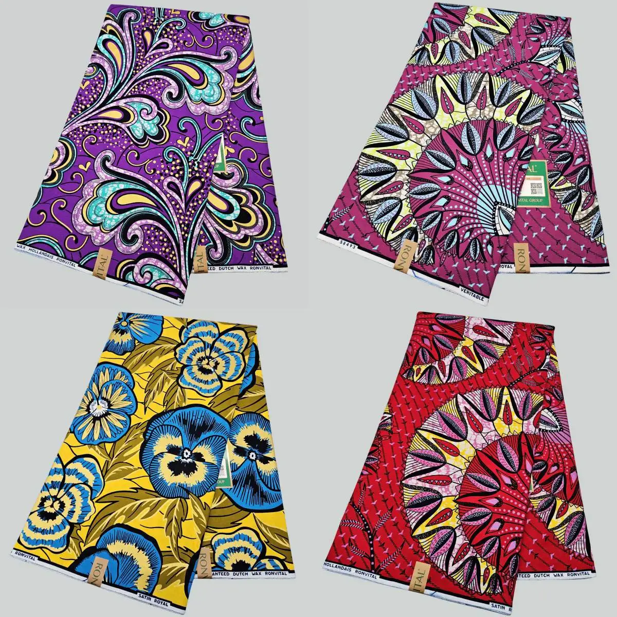 

46 дюймов * 6 ярдов, синий, красный, фиолетовый, африканский хлопок, восковая ткань в виде батика для шитья одежды, брюк, подушек, чехлов для диванов, материал «сделай сам», R2253