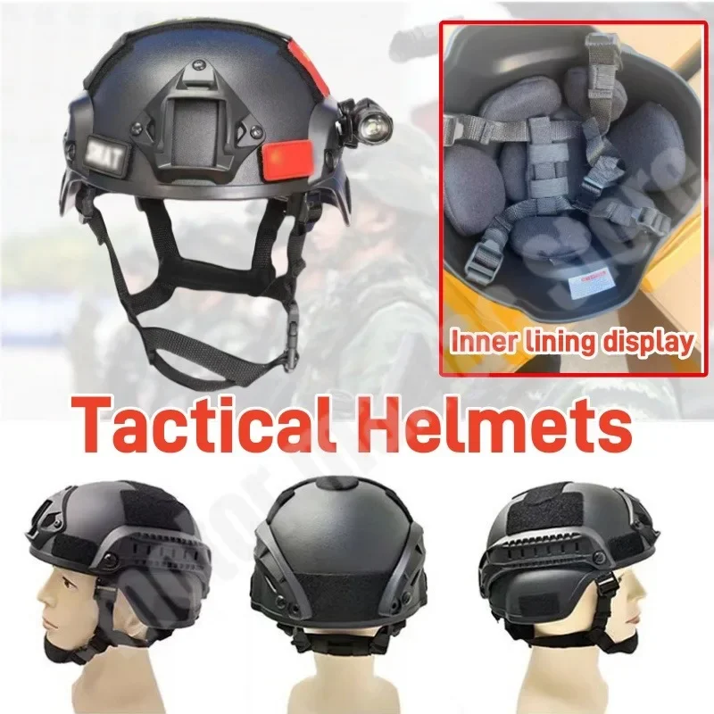 

Tactical Helmet for Outdoor Sports, Real Person CS Field Training, Shock and Drop Resistant Lightweight Combat Protective Helmet