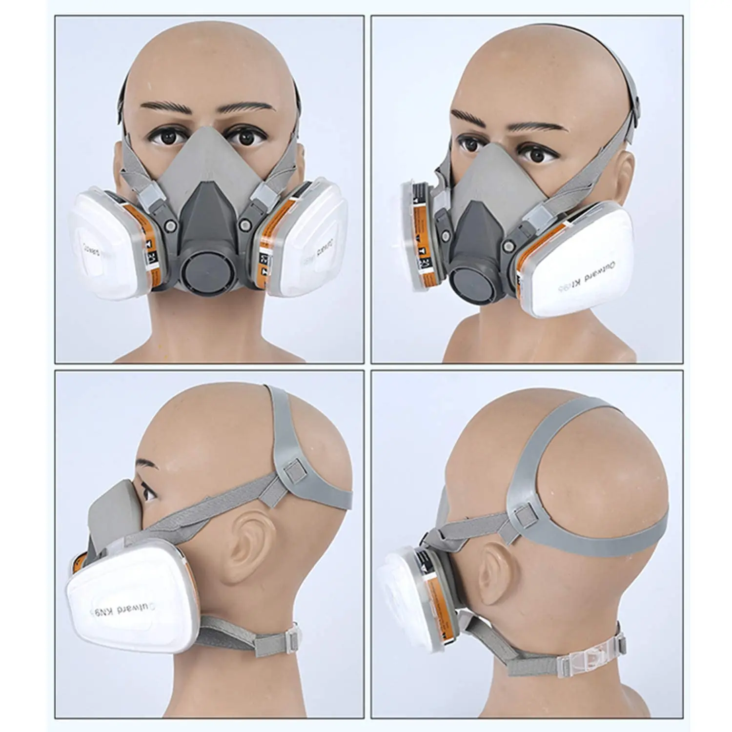 Máscara respiradora de Gas para pintura Industrial, mascarilla de medio rostro para espray, filtros de protección químico con Vapor orgánico, 27 en 1, 6200