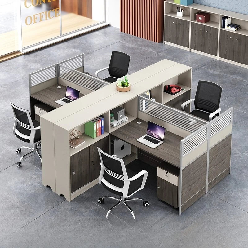 Desk Employee Office Computer Desk Chair Combination Work Desk