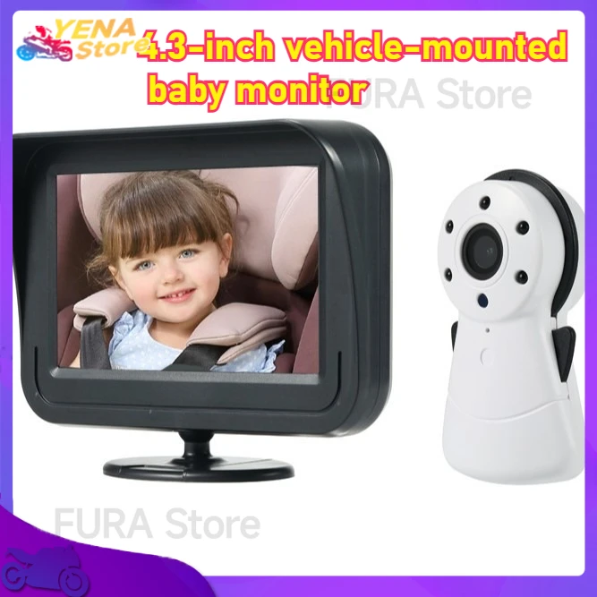 

The 1080P night vision 4.3-inch car baby monitor can achieve safe monitoring with a 120° adjustable Angle