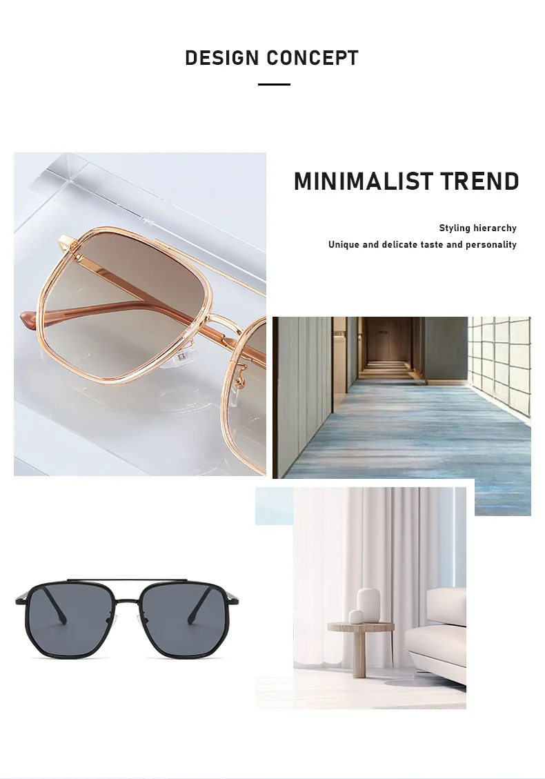 Retro Piloten-Sonnenbrille für Männer und Frauen Klassische Metall-Polygon-Sonnenbrille Modische Tägliche Dekorative Schattierungen Fahrbrillen – Detail 4