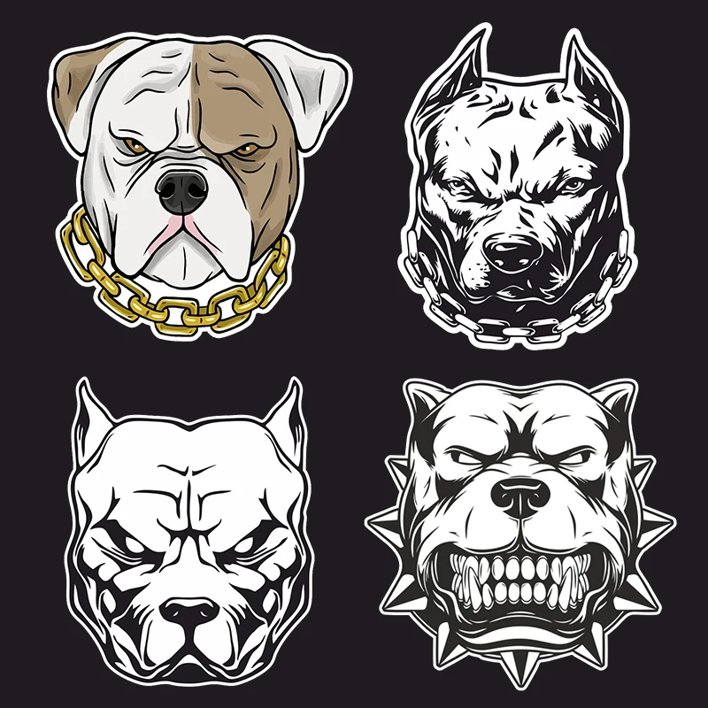 

V1399# Pit bull with chain Car Sticker Waterproof Vinyl Decal Car Accessories Decor Pegatinas Para Coche