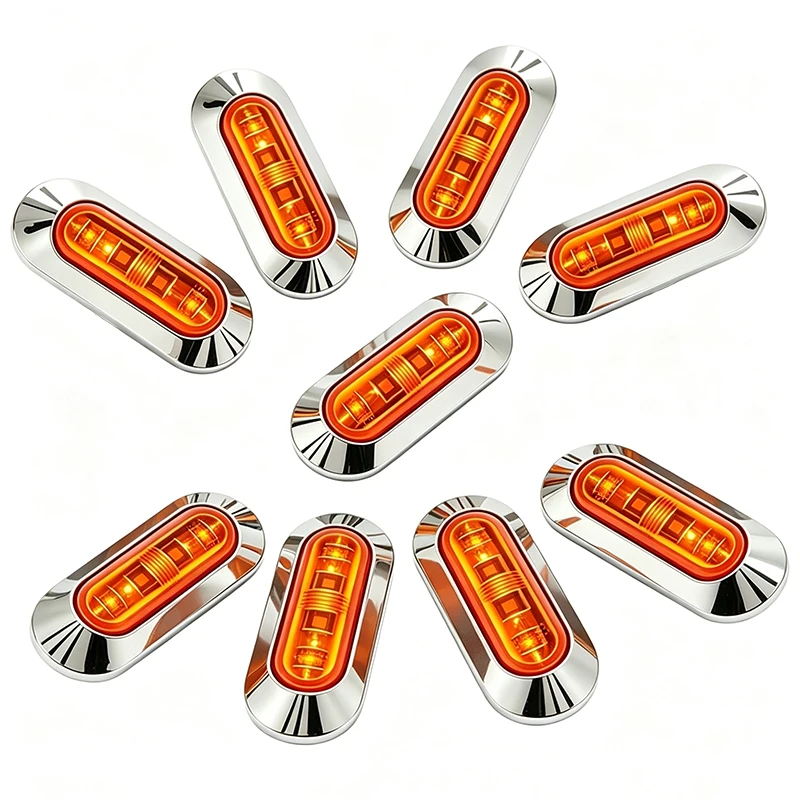 

5/10 шт. 12В-24В 4 LED морские навигационные огни для транцевого крепления, водонепроницаемые IP67, для лодок, 4SMD сигнальные лампы для судов