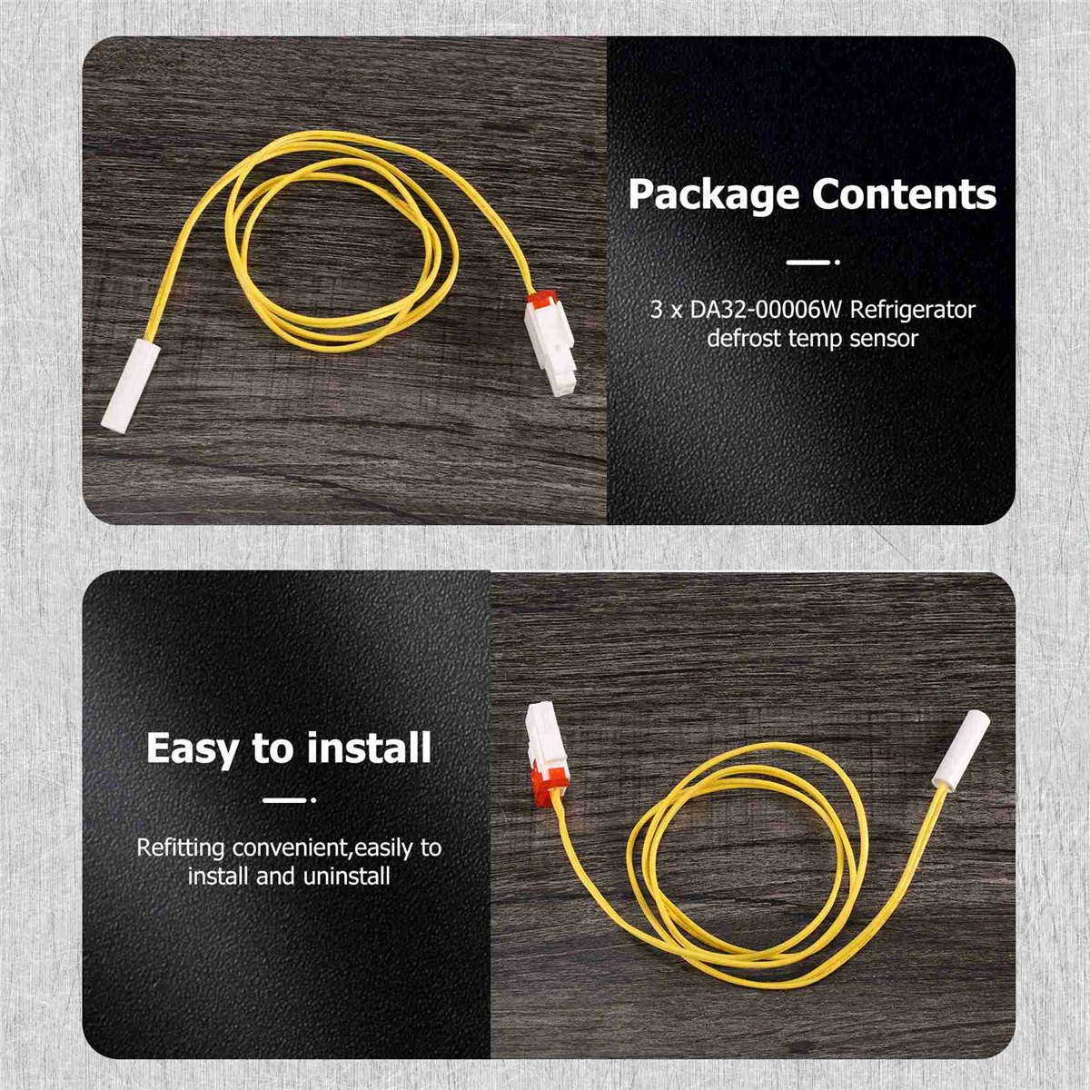 High-end 3Pcs DA32-00006W Refrigerator Defrost Temp Sensor Replacement for Samsung AP41336842 DA32-10105R DA32-10105R