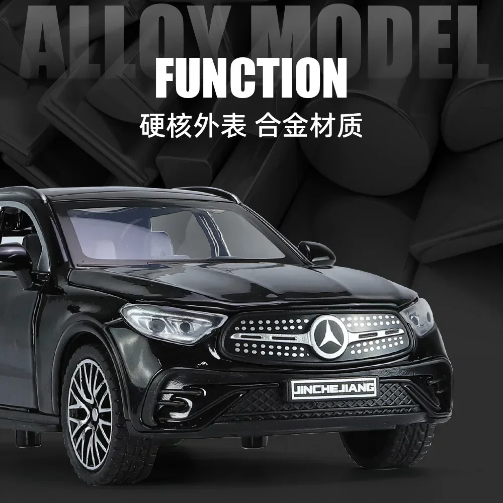 1:32 Benz GLC-400E SUV Alloy Car Model Diecast Metal Toy Vehicle Car Model Simulation Sound and Light Collection Childrens Gift