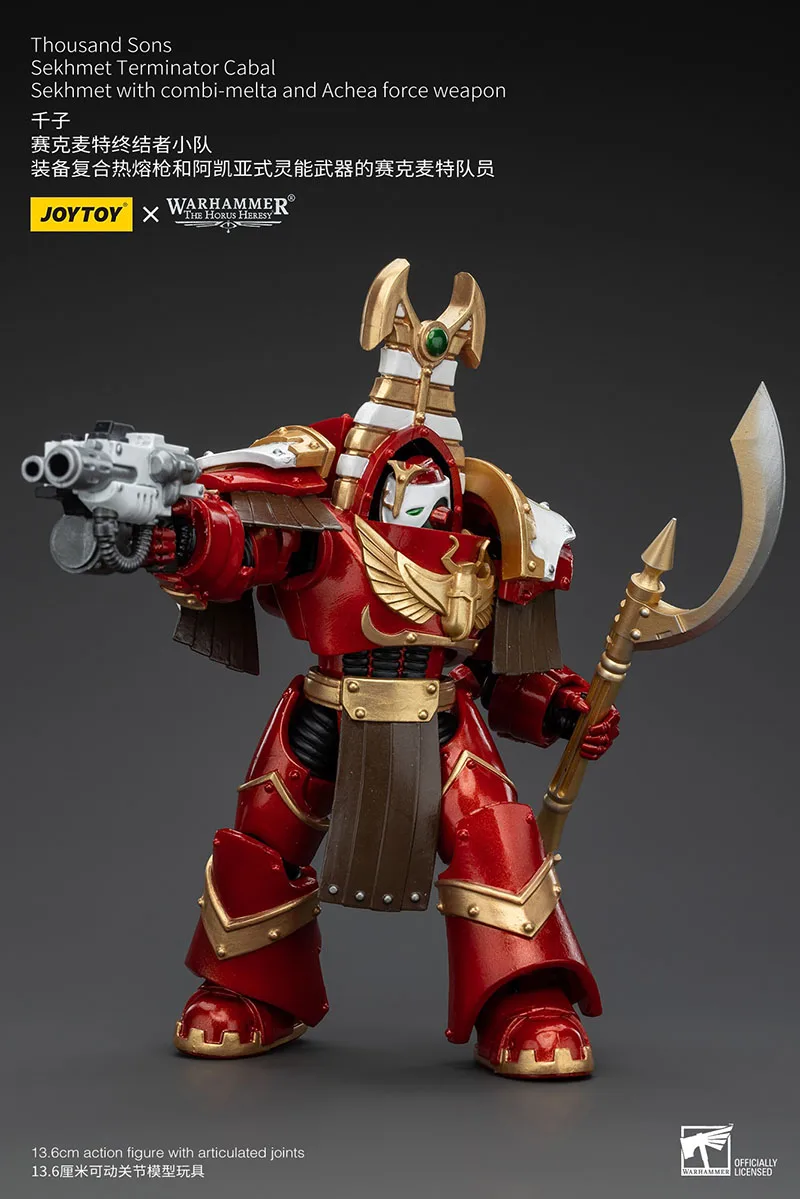 JOYTOY Warhammer The Horus Heresy 1/18 Thousand Sons Sekhmet Terminator Cabal Actionfigur Mini Militärsoldat Figur Modell