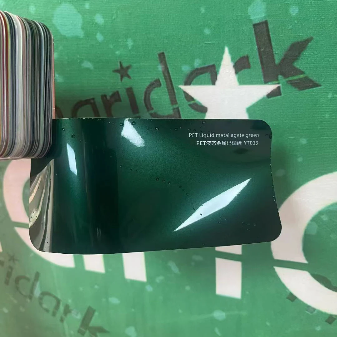 PET Automotive Vinyl Wrap Green High Stretch Easy Install Automotive Color Change Film