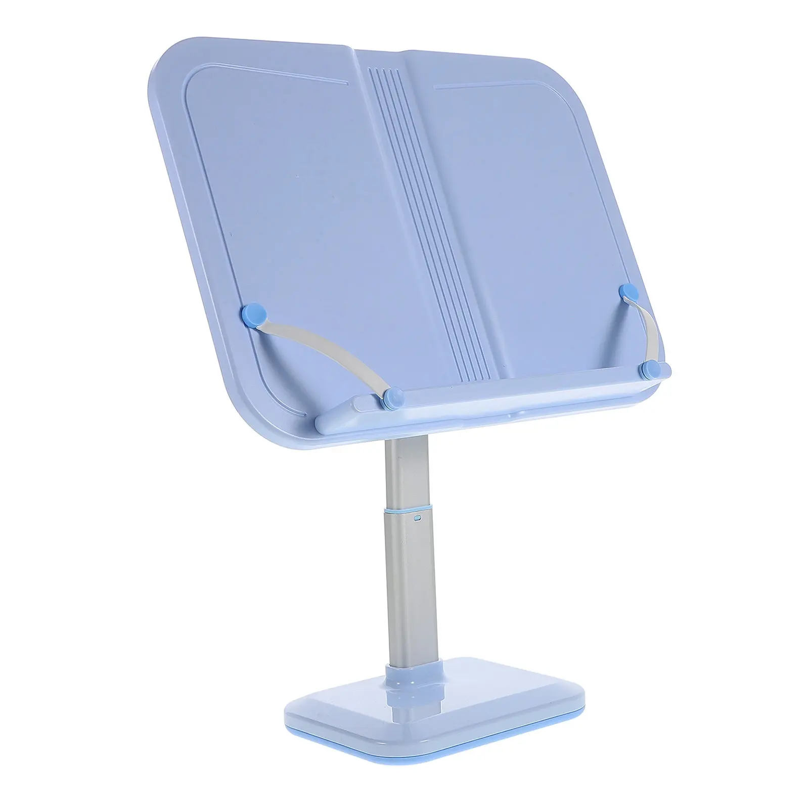

Adjustable Foldable Blue Book Holder Stand Multi Angle Reading Book Stand Desktop Textbooks Cookbooks Textbook Holder