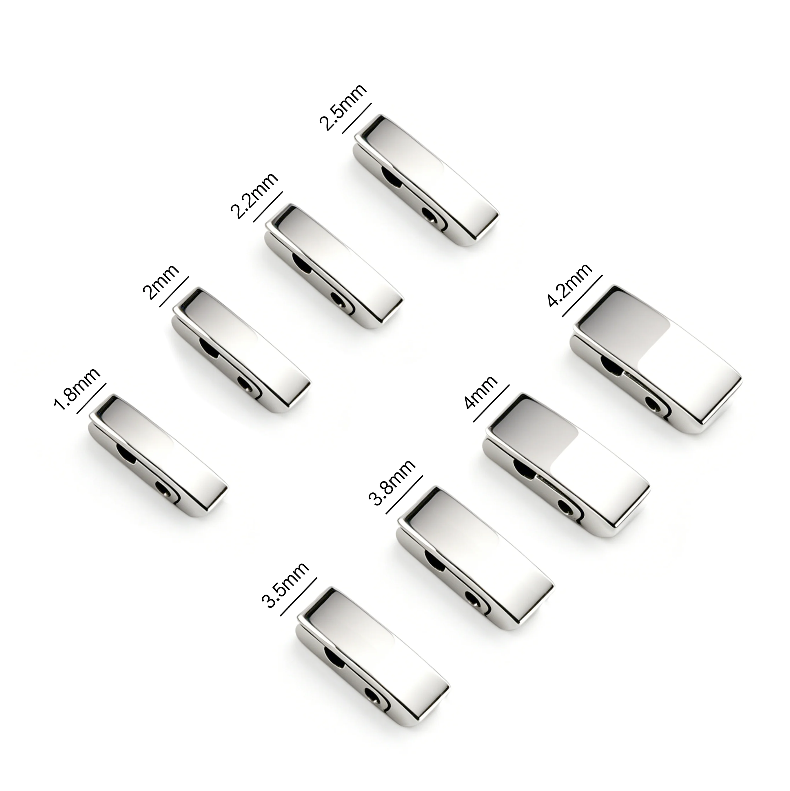 

Stainless Steel Jewelry Clasp Connectors, Fitting 15-53mm Stainless Steel Minimalist Chains, For DIY Bracelets Jewelry Making