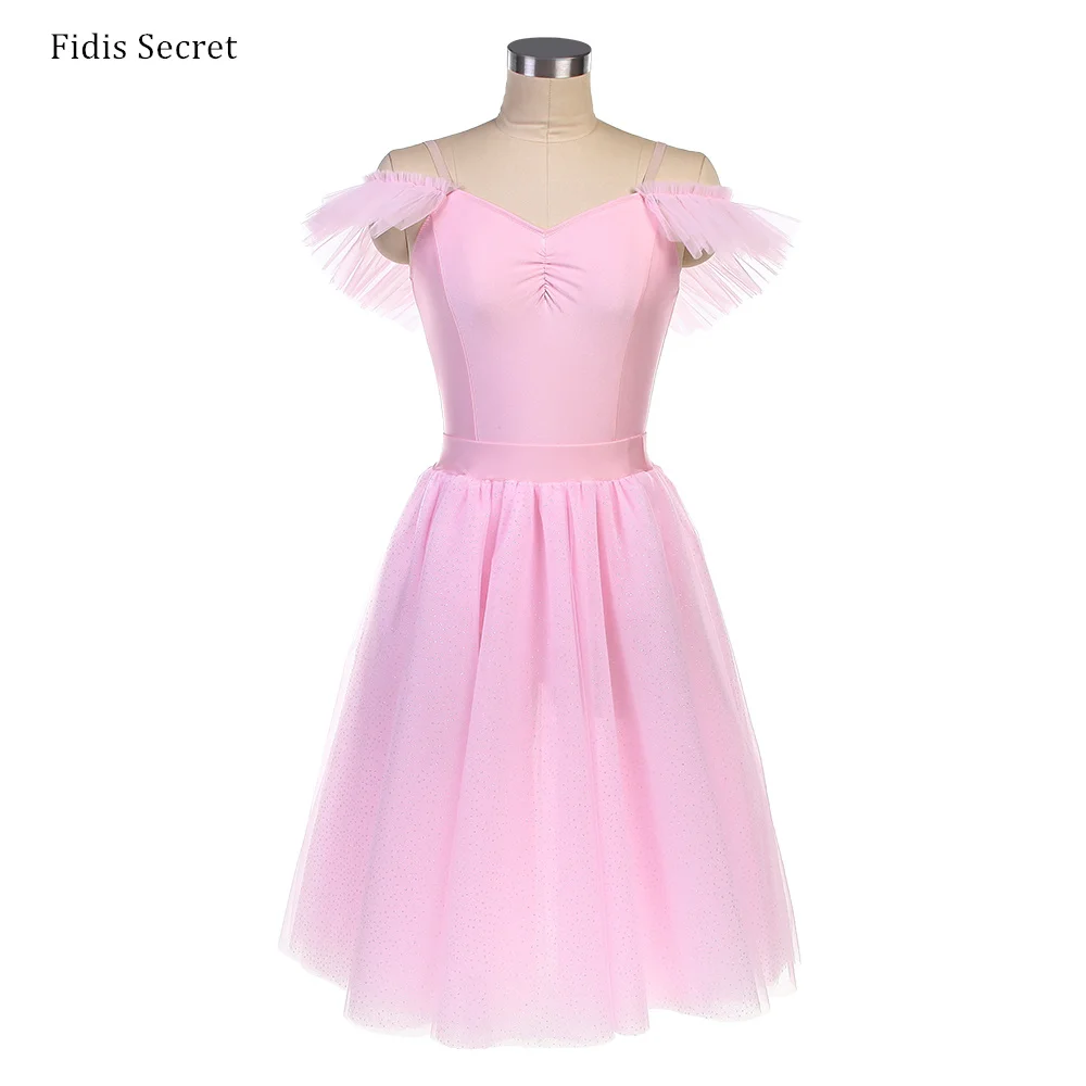 

Женский розовый романтический балетный костюм-пачка 2 в 1, платье для соревнований по сцене балерины, профессиональная танцевальная одежда для девочек