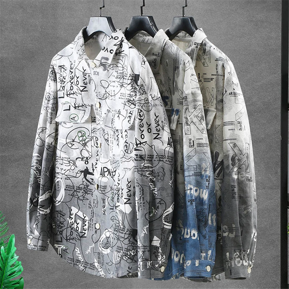 Plus Size 8XL 10XL Denim Jacket Men Spring Denim Coat Letter Graffiti Streetwear Jean Jackets Male Big Size 9XL 10XL