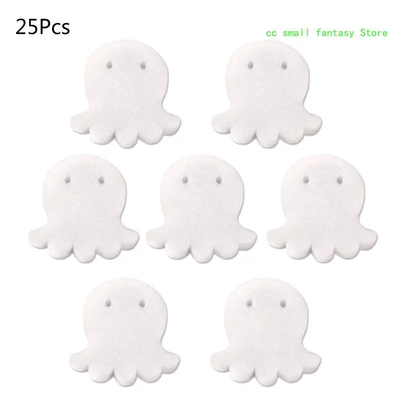 

R3MA 25 Pieces Octopus-shaped Oil-Absorbing Sponge White Floating SPA Sponge Hot Tub Swimming Pool Scum Sponge Reusable