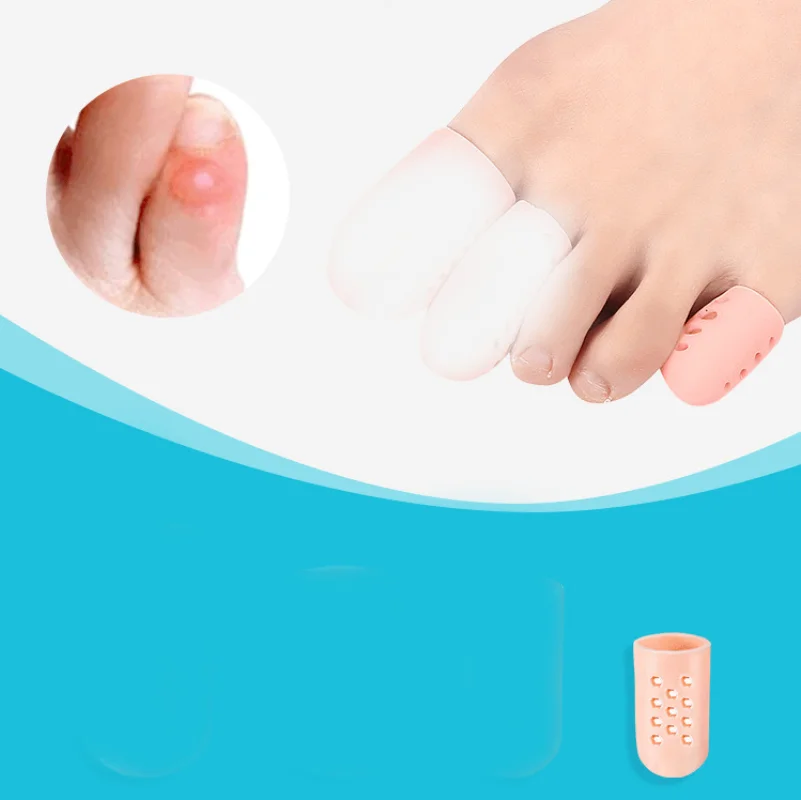 2Pcs=1Pair Foot Care Tool Silicone Fingers Separators Stretchers Toe Tube Corns Blisters Protector Gel Bunion Protection Spacers