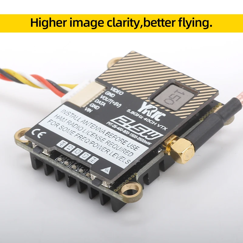 1/2PCS YRRC 5.8G 40CH 2.5W 2500mW FPV VTX 0-2500mW 5.8GHz Image Transmission For RC Fixed Wing FPV Long Rang Racing Drone