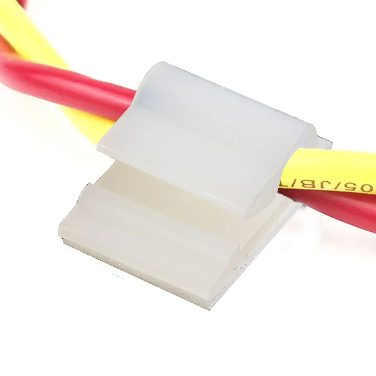

100pcs Plastic Cable Ties White Adhesive Wire Clamps For Home Office Wall Ceiling Cord Management Fixing Holders Durable Sturdy