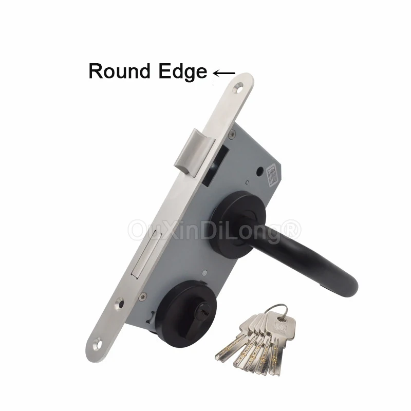 Brand New 1Set Stainless Steel European Mortise Door Lock Kit 7250/7255/7260 Lock body+70mm/80mm Lock Core+Door Handles+Keys