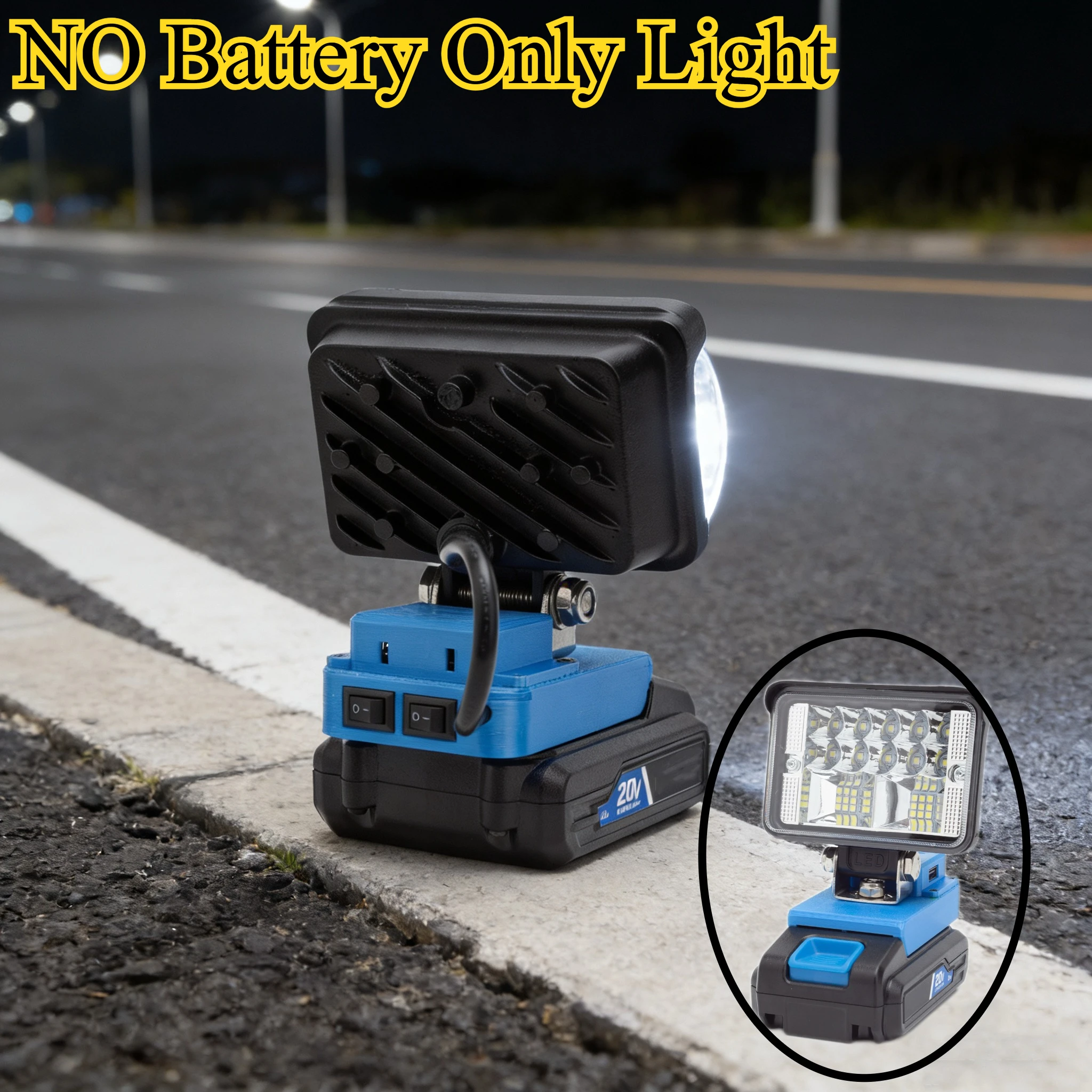 

For HART 40V Li-ion Battery Wireless With LED Outdoor Camping Flashlight Tool Light Portable Work Light(Without Battery)