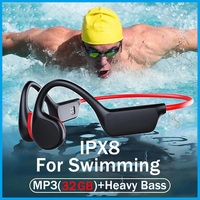 X7 Bone Conduction Headset IPX8 Waterproof 32GB Bluetooth Wireless HiFi Ear-hook Headphone MP3 Player Earphone For Swimming