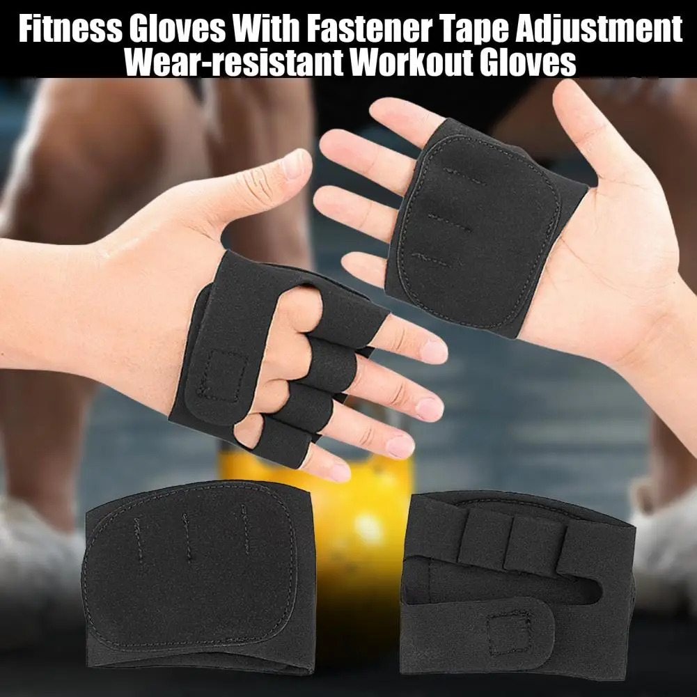 1 Pair Dumbbells Gym Gloves Grips Anti Skid Weight Power Belt Lifting Pads Deadlift Belt Workout Fitness Gloves Palm Protection