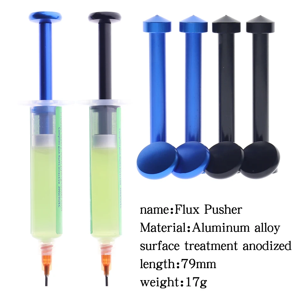 Alloy Needle Piston Manual Push Rod For 559 10cc Solder Flux Paste Soldering General Booster Welding Flux Needle Syringe Type