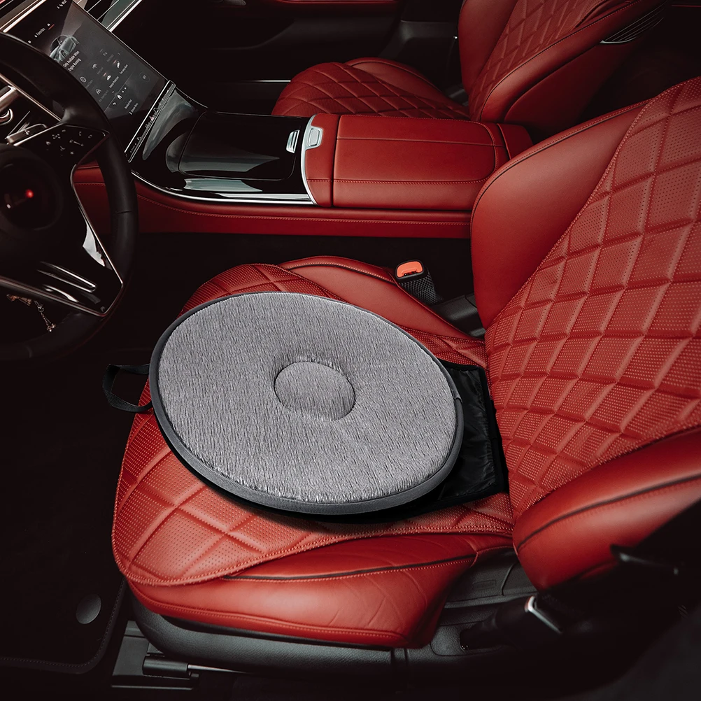 

2pcs Rotating Seat Cushion 360 Degree Swivel Car Seat Pad Non Slip Bottom Fabric Comfortable Multi Functional
